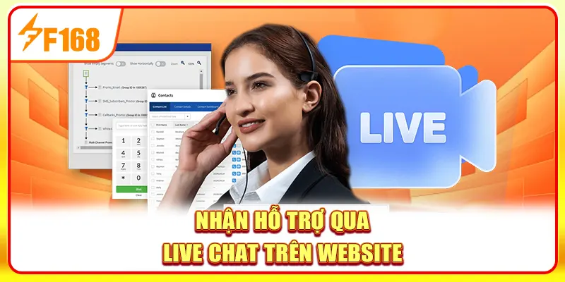 Nhận hỗ trợ qua live chat trên website